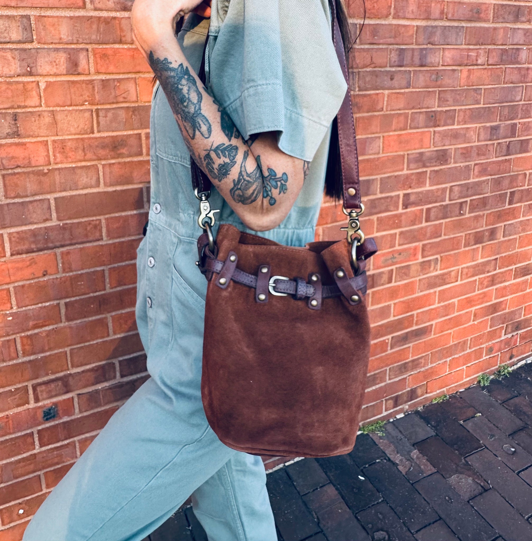 soren suede bucket bag  more colors – allure boutique